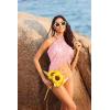 Ekouaer Women’s Short Sarongs Chiffon Cover Ups Sheer Bikini Wraps for Swimwear S-3XL(Lace-light Pink)