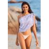 Ekouaer Women’s Short Sarongs Chiffon Cover Ups Sheer Bikini Wraps for Swimwear S-3XL(Lace-lilac)