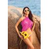 Ekouaer Women’s Short Sarongs Chiffon Cover Ups Sheer Bikini Wraps for Swimwear S-3XL(Lace-rose Red)