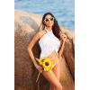 Ekouaer Women’s Short Sarongs Chiffon Cover Ups Sheer Bikini Wraps for Swimwear S-3XL(Lace-white)