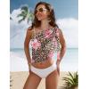 Ekouaer Women’s Short Sarongs Chiffon Cover Ups Sheer Bikini Wraps for Swimwear S-3XL(Lily Leopard Print)