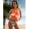 Ekouaer Women’s Short Sarongs Chiffon Cover Ups Sheer Bikini Wraps for Swimwear S-3XL(Orange Gradient)