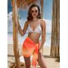 Ekouaer Women’s Short Sarongs Chiffon Cover Ups Sheer Bikini Wraps for Swimwear S-3XL(Orange Gradient)