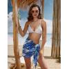Ekouaer Women’s Short Sarongs Chiffon Cover Ups Sheer Bikini Wraps for Swimwear S-3XL(Pat1_blue Tie Dye)