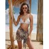 Ekouaer Women’s Short Sarongs Chiffon Cover Ups Sheer Bikini Wraps for Swimwear S-3XL(Pat3_leopard Print)