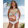 Ekouaer Women’s Short Sarongs Chiffon Cover Ups Sheer Bikini Wraps for Swimwear S-3XL(Pink Ethnic Style)