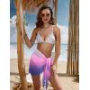 Ekouaer Women’s Short Sarongs Chiffon Cover Ups Sheer Bikini Wraps for Swimwear S-3XL(Purple Gradient)