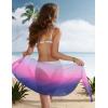 Ekouaer Women’s Short Sarongs Chiffon Cover Ups Sheer Bikini Wraps for Swimwear S-3XL(Purple Gradient)