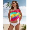 Ekouaer Women’s Short Sarongs Chiffon Cover Ups Sheer Bikini Wraps for Swimwear S-3XL(Rainbow Tie Dye)