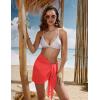 Ekouaer Women’s Short Sarongs Chiffon Cover Ups Sheer Bikini Wraps for Swimwear S-3XL(Red)