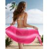 Ekouaer Women’s Short Sarongs Chiffon Cover Ups Sheer Bikini Wraps for Swimwear S-3XL(Rose Pink Gradient)