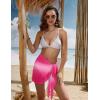 Ekouaer Women’s Short Sarongs Chiffon Cover Ups Sheer Bikini Wraps for Swimwear S-3XL(Rose Pink Gradient)