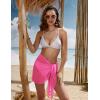 Ekouaer Women’s Short Sarongs Chiffon Cover Ups Sheer Bikini Wraps for Swimwear S-3XL(Rose Red)