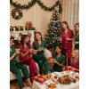 Ekouaer Womens Silk Pajama Sets Silky Short Sleeve Pjs 2 Piece Silk Button Down Pajamas Soft Satin Pj Pants Set(Dark Green)