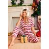 Ekouaer Womens Silk Pajama Sets Silky Short Sleeve Pjs 2 Piece Silk Button Down Pajamas Soft Satin Pj Pants Set(Striped Teddy)