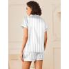 Ekouaer Womens Silk Satin Pajamas Sets 2 Piece Short Sleeve Sleepwear Button Down Top and Shorts Pjs Lounge Wear Sets(Silver Grey)