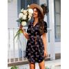 Ekouaer Women’s Sleepshirts Satin Silk Nightgown Short Sleeve Sleepwear Casual Print Sleepdress Boyfriend Pajamas Nightshirt(Black With Butterflies)