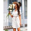 Ekouaer Women’s Sleepshirts Satin Silk Nightgown Short Sleeve Sleepwear Casual Print Sleepdress Boyfriend Pajamas Nightshirt(White With Cherry)