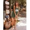 Ekouaer Women’s Sleeveless Swimwear Coverups T-Shirt Beach Dress Tank Bikini Cover Up with Print(A-army Green)