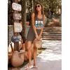 Ekouaer Women’s Sleeveless Swimwear Coverups T-Shirt Beach Dress Tank Bikini Cover Up with Print(A-brown-coconut Palm)