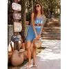 Ekouaer Women’s Sleeveless Swimwear Coverups T-Shirt Beach Dress Tank Bikini Cover Up with Print(A-sea Blue)