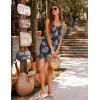 Ekouaer Women’s Sleeveless Swimwear Coverups T-Shirt Beach Dress Tank Bikini Cover Up with Print(Black)