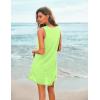 Ekouaer Women’s Sleeveless Swimwear Coverups T-Shirt Beach Dress Tank Bikini Cover Up with Print(B-yellow)