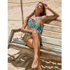 Ekouaer Women’s Sleeveless Swimwear Coverups T-Shirt Beach Dress Tank Bikini Cover Up with Print(Colorful Leaves)