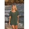 Ekouaer Women’s Swimsuit Beach Cover Up Short Sleeve Cover Ups for Swimwear Bathing Suit Coverups S-XXXL(Army Green)