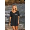 Ekouaer Women’s Swimsuit Beach Cover Up Short Sleeve Cover Ups for Swimwear Bathing Suit Coverups S-XXXL(Black California)
