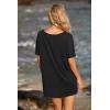 Ekouaer Women’s Swimsuit Beach Cover Up Short Sleeve Cover Ups for Swimwear Bathing Suit Coverups S-XXXL(Black Hola)