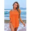 Ekouaer Women’s Swimsuit Beach Cover Up Short Sleeve Cover Ups for Swimwear Bathing Suit Coverups S-XXXL(Fluorescence Orange)