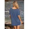 Ekouaer Women’s Swimsuit Beach Cover Up Short Sleeve Cover Ups for Swimwear Bathing Suit Coverups S-XXXL(Gray Blue)