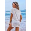 Ekouaer Women’s Swimsuit Beach Cover Up Short Sleeve Cover Ups for Swimwear Bathing Suit Coverups S-XXXL(White)