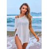 Ekouaer Women’s Swimsuit Beach Cover Up Short Sleeve Cover Ups for Swimwear Bathing Suit Coverups S-XXXL(White)