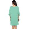 Ekouaer Women’s Swimsuit Cover Up 3/4 Bell Sleeve Beachwear Coverups Deep V-Neck Bikini Beach Dress S-3XL(Light Mint)