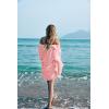 Ekouaer Women’s Swimsuit Cover Up 3/4 Sleeve Beachwear Bikini Coverups Button Down Oversized Cover Up Shirt S-3XL(Pink)