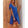 Ekouaer Womens Swimsuit Cover Up Swiss Dots Chiffon Bikini Beachwear Flowy Pom Pom Coverups(B-snorkel Blue)