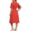 Ekouaer Women’s Swimwear Cover Ups Sexy Open Front Beach Bikini Swimsuit Kimono Cardigan Cover Up Long Flowy Beachwear(Z Red)