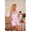HOTOUCH Womens Satin Pajamas Set Button Down 2 Piece Silk Pjs Shorts Set Ruffle Lingerie Notch Collar Sleepwear(Heart Stripes)