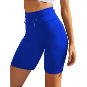 Ekouaer Women’s Board Shorts High Waist Swim Shorts Beach Surf Swimwear Shorts S-4XL(Sky Blue)