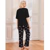 Ekouaer 2 Pack Womens Pajama Sets Short Sleeve Tops and Long Pants Casual Comfy Pjs Lounge Set with Pockets,S-XXL(Black Butterfly/Pink Butterfly)