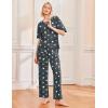 Ekouaer 2 Pack Womens Pajama Sets Short Sleeve Tops and Long Pants Casual Comfy Pjs Lounge Set with Pockets,S-XXL(Dark Grey Stars/Navy)