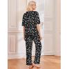 Ekouaer 2 Pack Womens Pajama Sets Short Sleeve Tops and Long Pants Casual Comfy Pjs Lounge Set with Pockets,S-XXL(Green Flamingo/Black Stars)