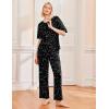 Ekouaer 2 Pack Womens Pajama Sets Short Sleeve Tops and Long Pants Casual Comfy Pjs Lounge Set with Pockets,S-XXL(Grey Striped/Black Stars)