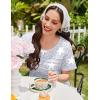 Ekouaer Cotton Nightgowns for Women Short Sleeve Sleep Shirts Pleated Night Shirts Soft Crew Neck Night Gown(Grey Star)