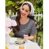Ekouaer Cotton Nightgowns for Women Short Sleeve Sleep Shirts Pleated Night Shirts Soft Crew Neck Night Gown(Medium Grey)