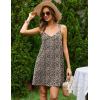Ekouaer Cotton Nightgowns for Women Sleeveless Racerback Night Gown Spaghetti Strap Sleep Dress Chemise Sleepwear(Leopard)