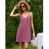 Ekouaer Cotton Nightgowns for Women Sleeveless Racerback Night Gown Spaghetti Strap Sleep Dress Chemise Sleepwear(Peach Red)