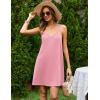 Ekouaer Cotton Nightgowns for Women Sleeveless Racerback Night Gown Spaghetti Strap Sleep Dress Chemise Sleepwear(Pink)